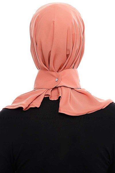 Narin - Zalm Praktisch One Piece Crepe Hijab