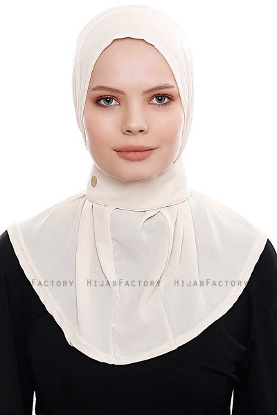 Narin - Licht Beige Praktisch One Piece Crepe Hijab