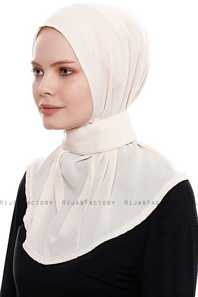 Narin - Licht Beige Praktisch One Piece Crepe Hijab