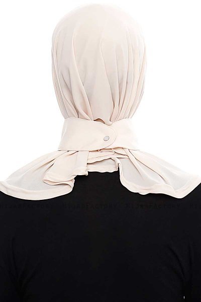 Narin - Licht Beige Praktisch One Piece Crepe Hijab