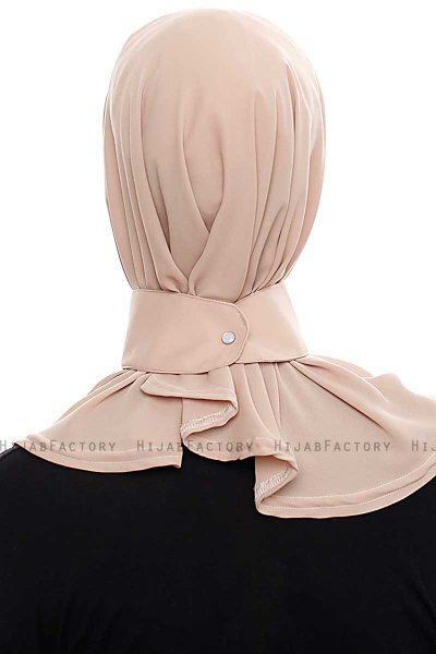 Narin - Lichte Karamel Praktisch One Piece Crepe Hijab
