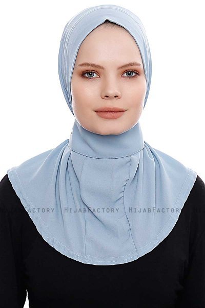 Narin - Lichtblauw Praktisch One Piece Crepe Hijab