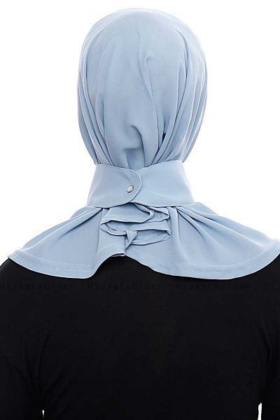 Narin - Lichtblauw Praktisch One Piece Crepe Hijab