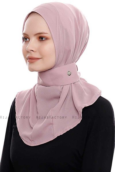Narin - Donker Roze Praktisch One Piece Crepe Hijab