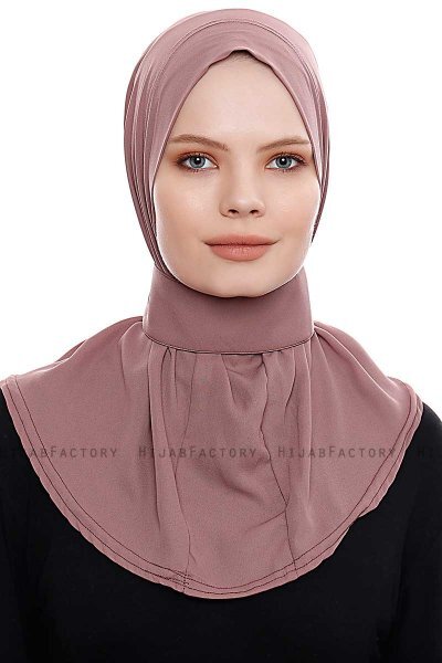 Narin - Rose Pink Praktisch One Piece Crepe Hijab