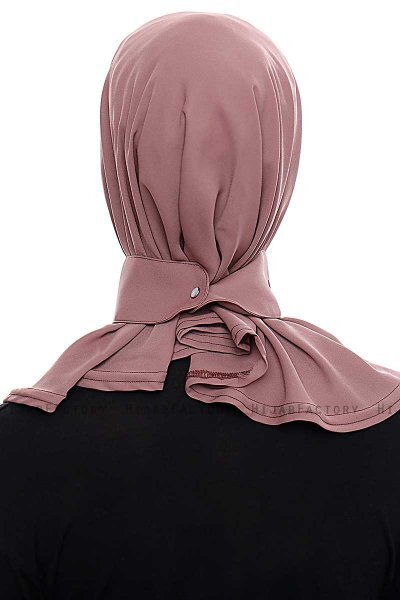 Narin - Rose Pink Praktisch One Piece Crepe Hijab