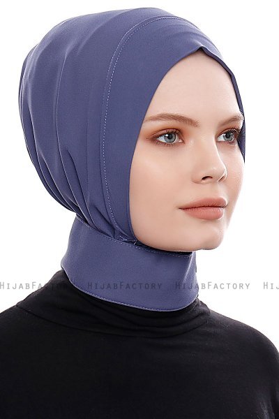 Narin - Royal Blue Praktisch One Piece Crepe Hijab
