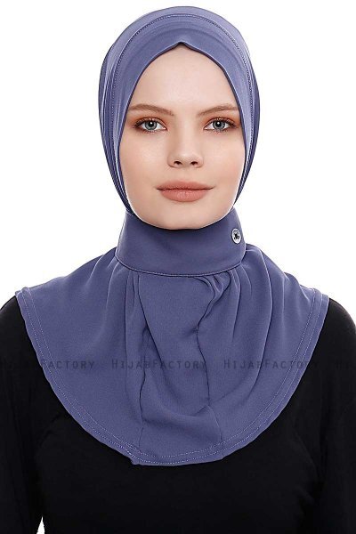 Narin - Royal Blue Praktisch One Piece Crepe Hijab