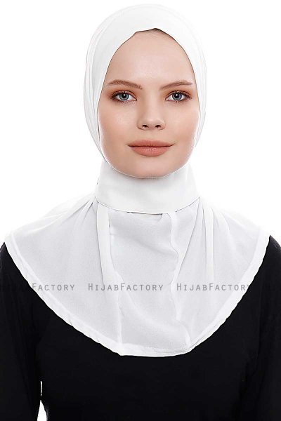 Narin - Wit Praktisch One Piece Crepe Hijab