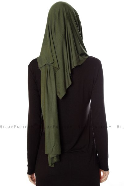 Naz - Khaki & Licht Beige Praktisch One Piece Hijab - Ecardin