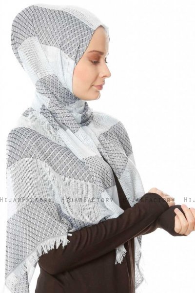 Necla - Blauw Twee Gekleurde Hijab - Özsoy