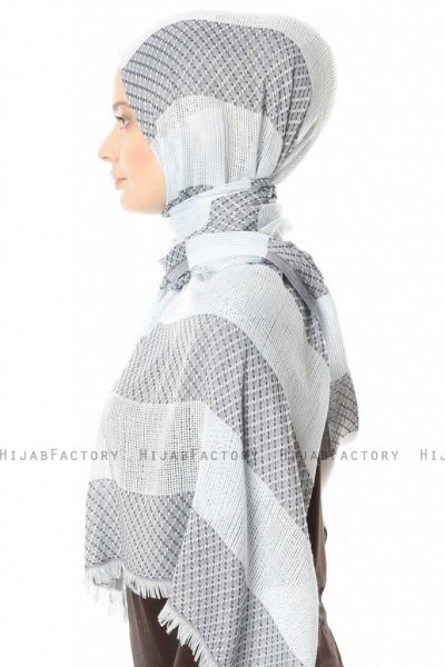 Necla - Blauw Twee Gekleurde Hijab - Özsoy