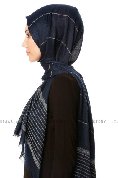 Nihal - Marineblauw Hijab - Özsoy