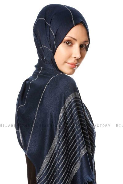 Nihal - Marineblauw Hijab - Özsoy