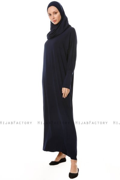 Nisa - Marineblauw Gebedsjurk - Miss Halima