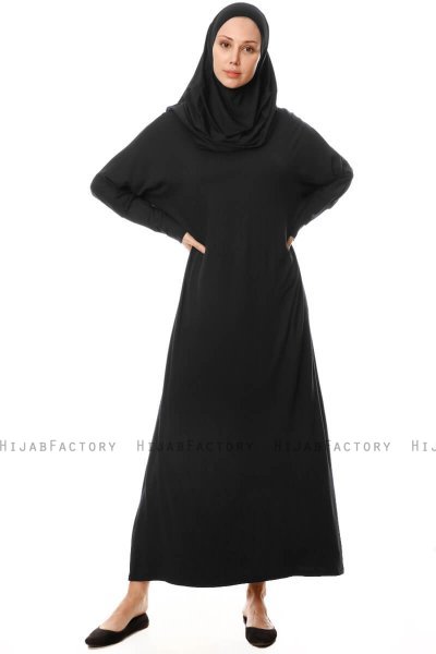 Nisa - Zwart Gebedsjurk - Miss Halima