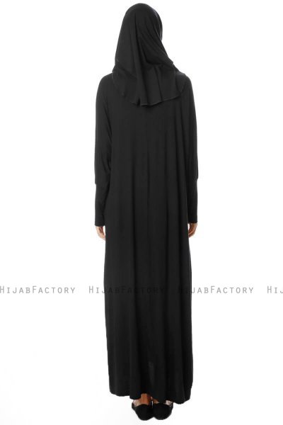 Nisa - Zwart Gebedsjurk - Miss Halima