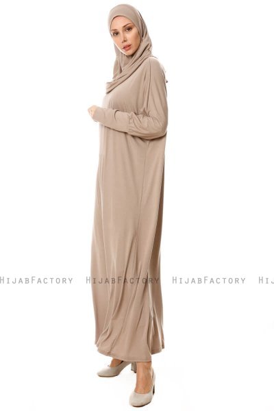 Nisa - Taupe Gebedsjurk - Miss Halima