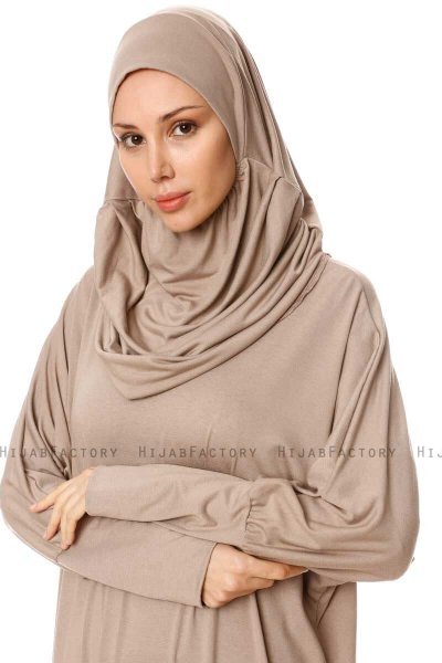 Nisa - Taupe Gebedsjurk - Miss Halima