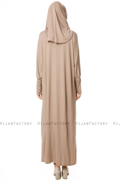 Nisa - Taupe Gebedsjurk - Miss Halima