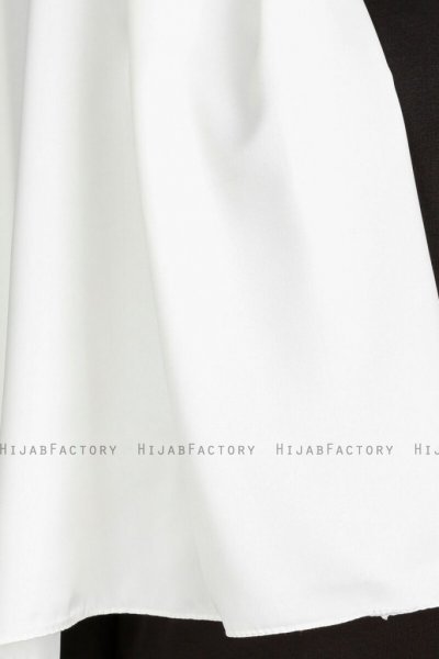 Nuray Glansig Offwhite Hijab 8A09e