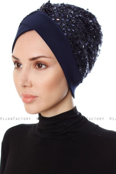 Nurten - Marineblauw Turban