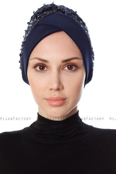 Nurten - Marineblauw Turban