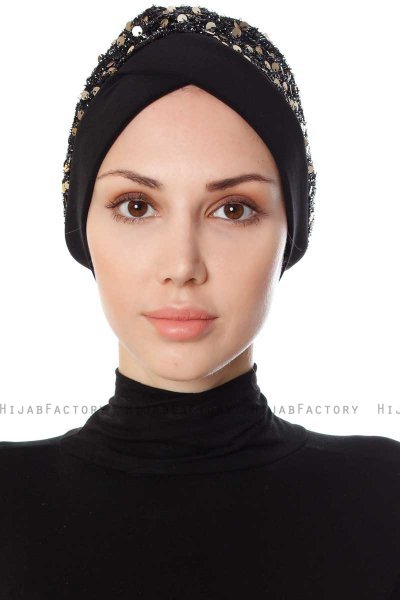 Nurten - Zwart & Gold Turban