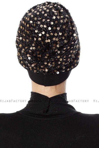 Nurten - Zwart & Gold Turban