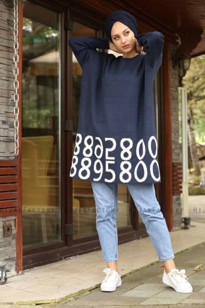 Nylah - Marineblauw Tuniek - Lysa Studio