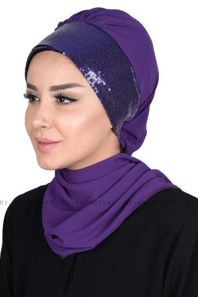 Olga - Purper & Purper Praktisch Hijab