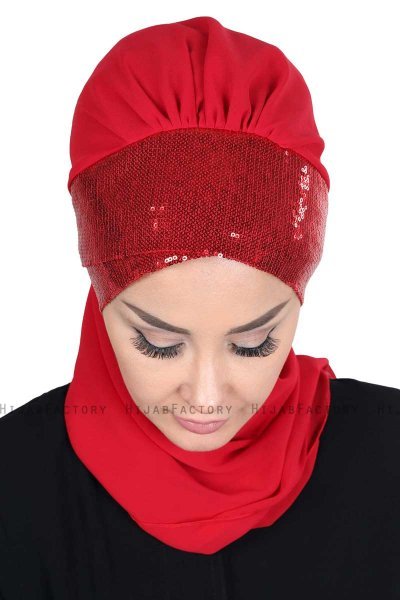 Olga - Rood & Rood Praktisch Hijab
