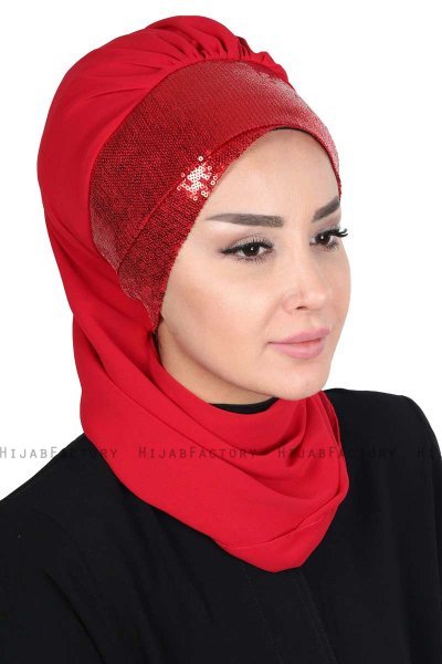 Olga - Rood & Rood Praktisch Hijab
