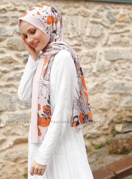 Pariza - Bruin Blad Gevormde Hijab