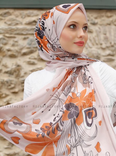 Pariza - Bruin Blad Gevormde Hijab