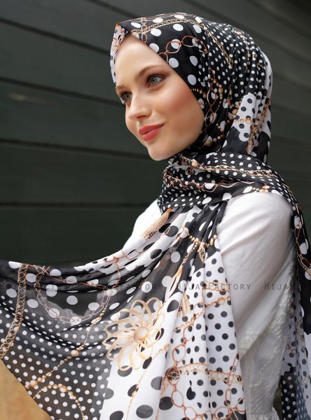 Pariza - Zwart Gevormde Hijab