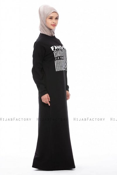 Pelda Svart Modest Klänning Bwest 280494b