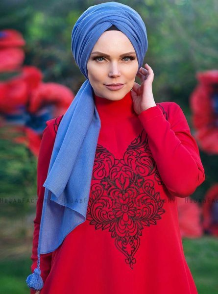 Queen Indigo Hijab Sjal Muslima Wear 310107a