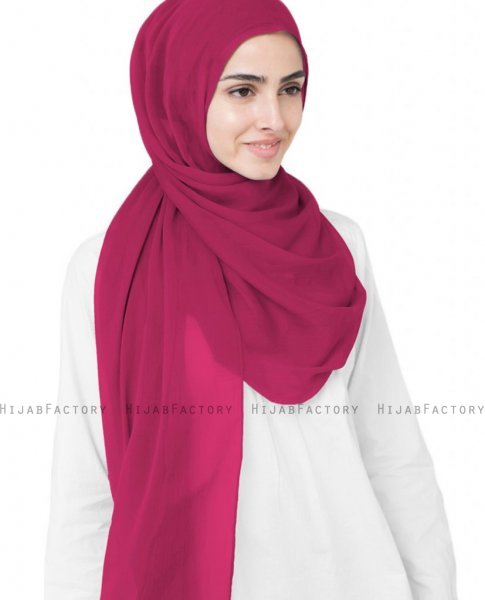 Red Bud - Cerise Poly Chiffon Hijab 5RA38c