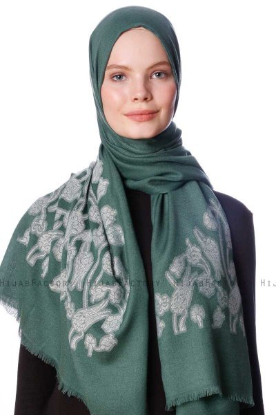 Roshan - Donkergroen Hijab - Özsoy