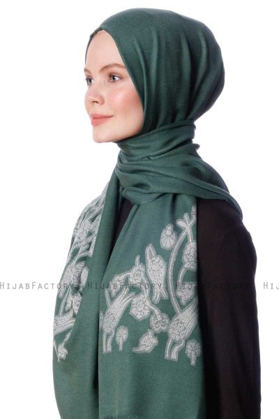 Roshan - Donkergroen Hijab - Özsoy