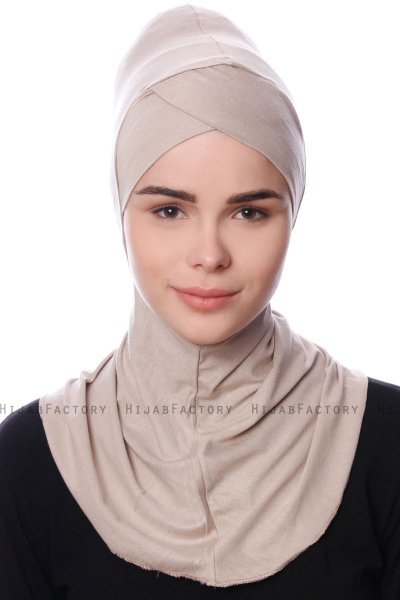 Safiye - Licht Taupe Ninja Onderkapje - Ecardin