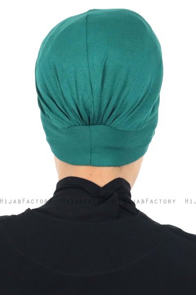 Sandra - Donkergroen Katoen Turban - Ayse Turban