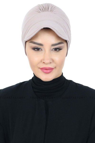 Sandra - Taupe Katoen Turban - Ayse Turban