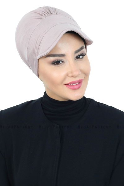 Sandra - Taupe Katoen Turban - Ayse Turban
