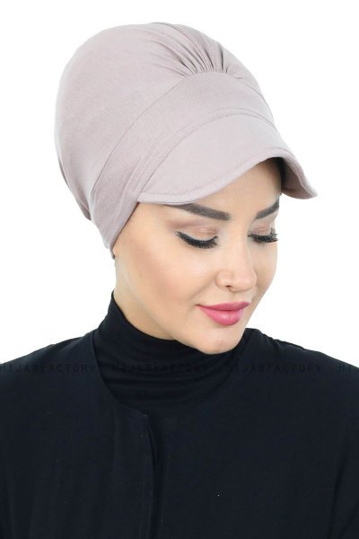 Sandra - Taupe Katoen Turban - Ayse Turban