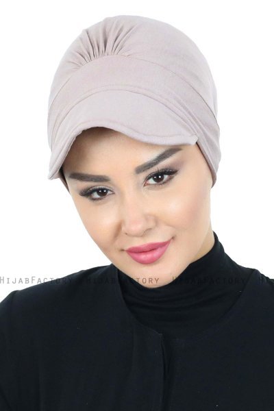 Sandra - Taupe Katoen Turban - Ayse Turban