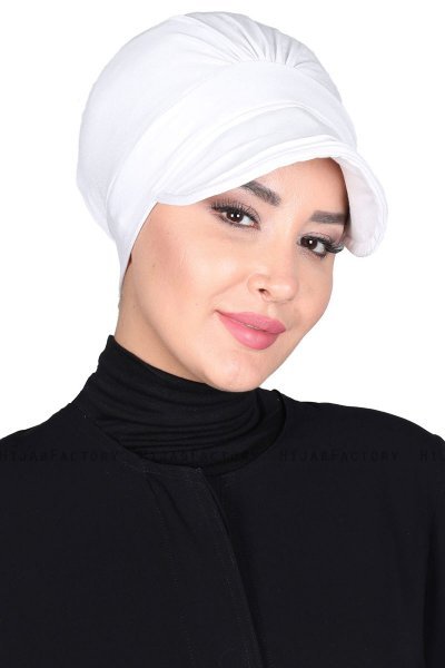 Sandra - Wit Katoen Turban - Ayse Turban