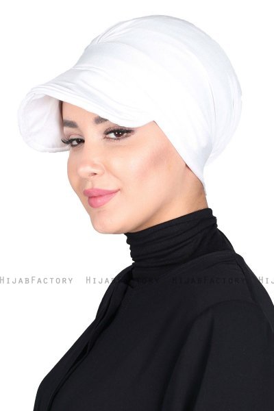Sandra - Wit Katoen Turban - Ayse Turban