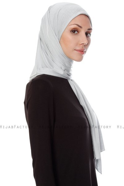 Seda - Lichtgrijs Jersey Hijab - Ecardin